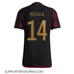 Tyskland Jamal Musiala #14 Borta Matchtröja VM 2022 Kortärmad